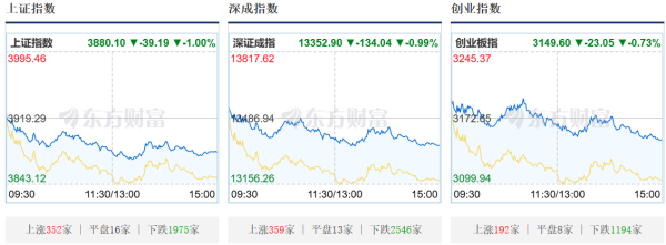 A股超4700只个股下跌，算力硬件逆势走强