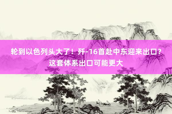 轮到以色列头大了！歼-16首赴中东迎来出口？这套体系出口可能更大