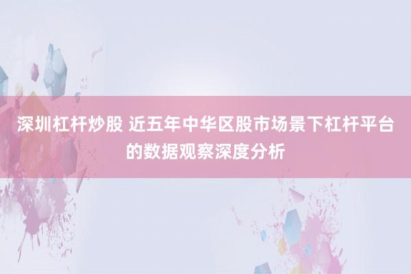 深圳杠杆炒股 近五年中华区股市场景下杠杆平台的数据观察深度分析