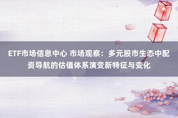 ETF市场信息中心 市场观察：多元股市生态中配资导航的估值体系演变新特征与变化
