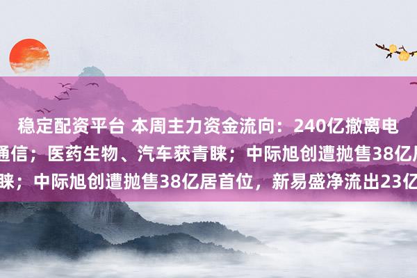 稳定配资平台 本周主力资金流向：240亿撤离电子行业，123亿净流出通信；医药生物、汽车获青睐；中际旭创遭抛售38亿居首位，新易盛净流出23亿