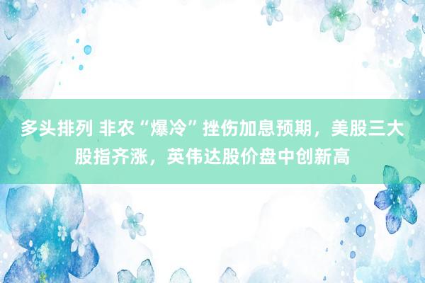 多头排列 非农“爆冷”挫伤加息预期，美股三大股指齐涨，英伟达股价盘中创新高